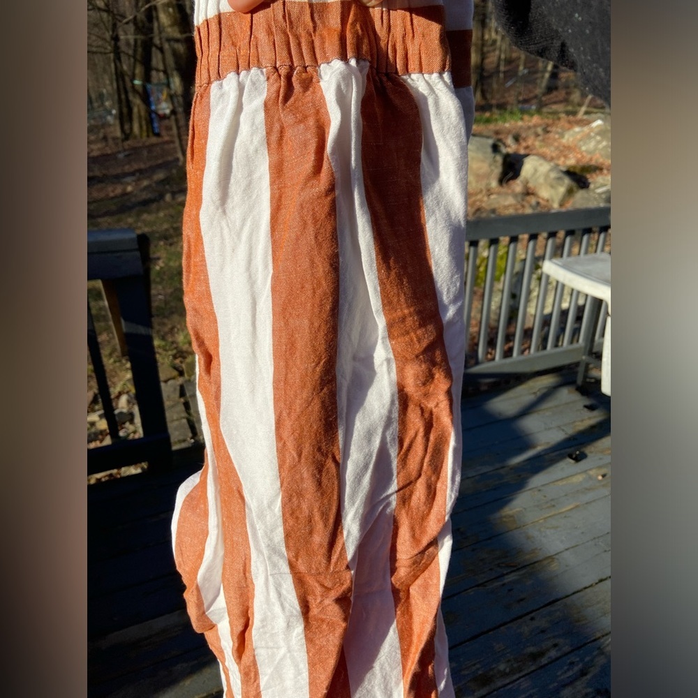 Madewell Huston Pull-On Crop Pants in Evelyn Stripe Women’s Size Medium - Picture 7 of 7